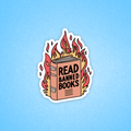 Read banned books, Bookish sticker, Laptop sticker 